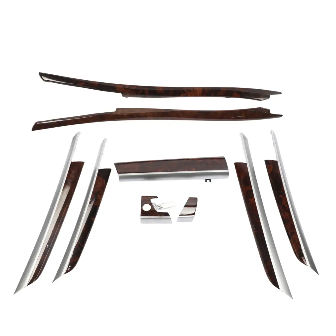 BMW X5 E70 Decor Strip Dashboard Trim Cover Wood Set Bamboo Grain Dark - SKU RHD-6956691-1 - Part number 6956691