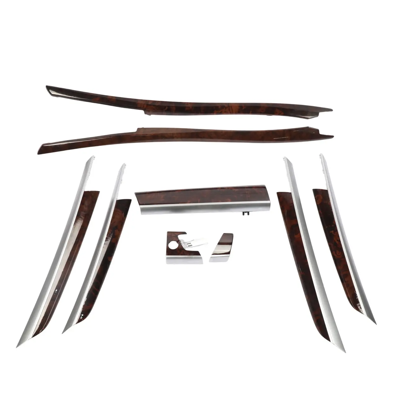 BMW X5 E70 Decor Strip Dashboard Trim Cover Wood Set Bamboo Grain Dark