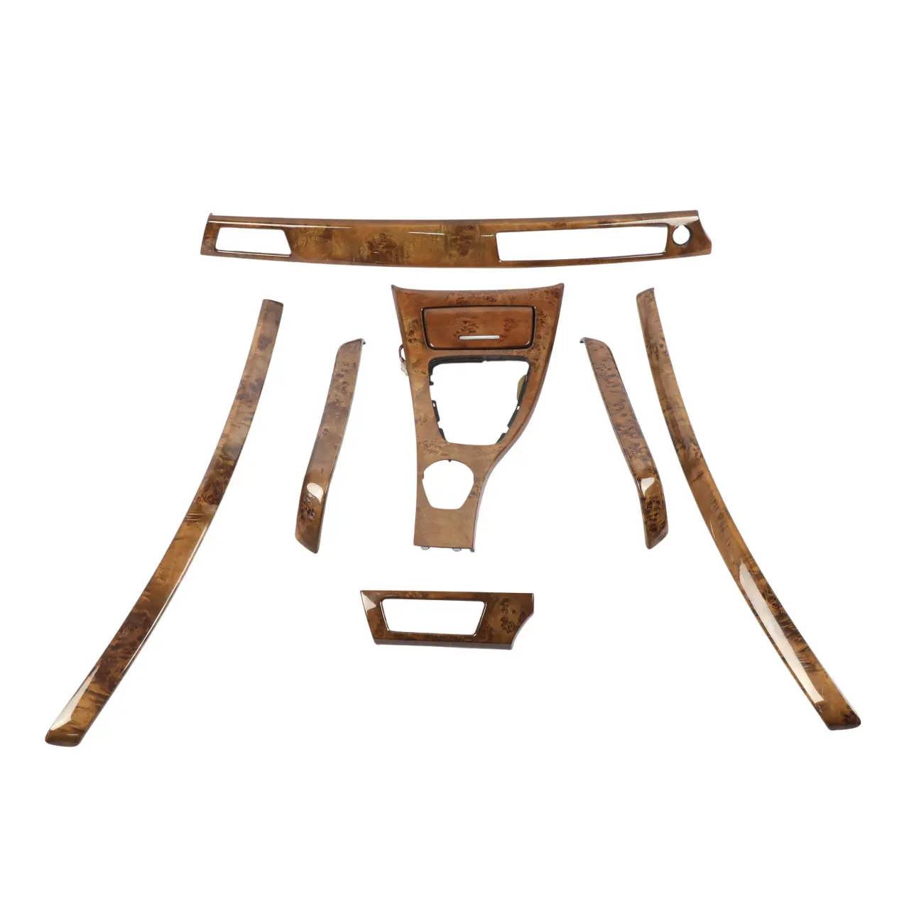 BMW E90 E91 Complete Set Interior Trim Dashboard Dash Poplar Woodgrain