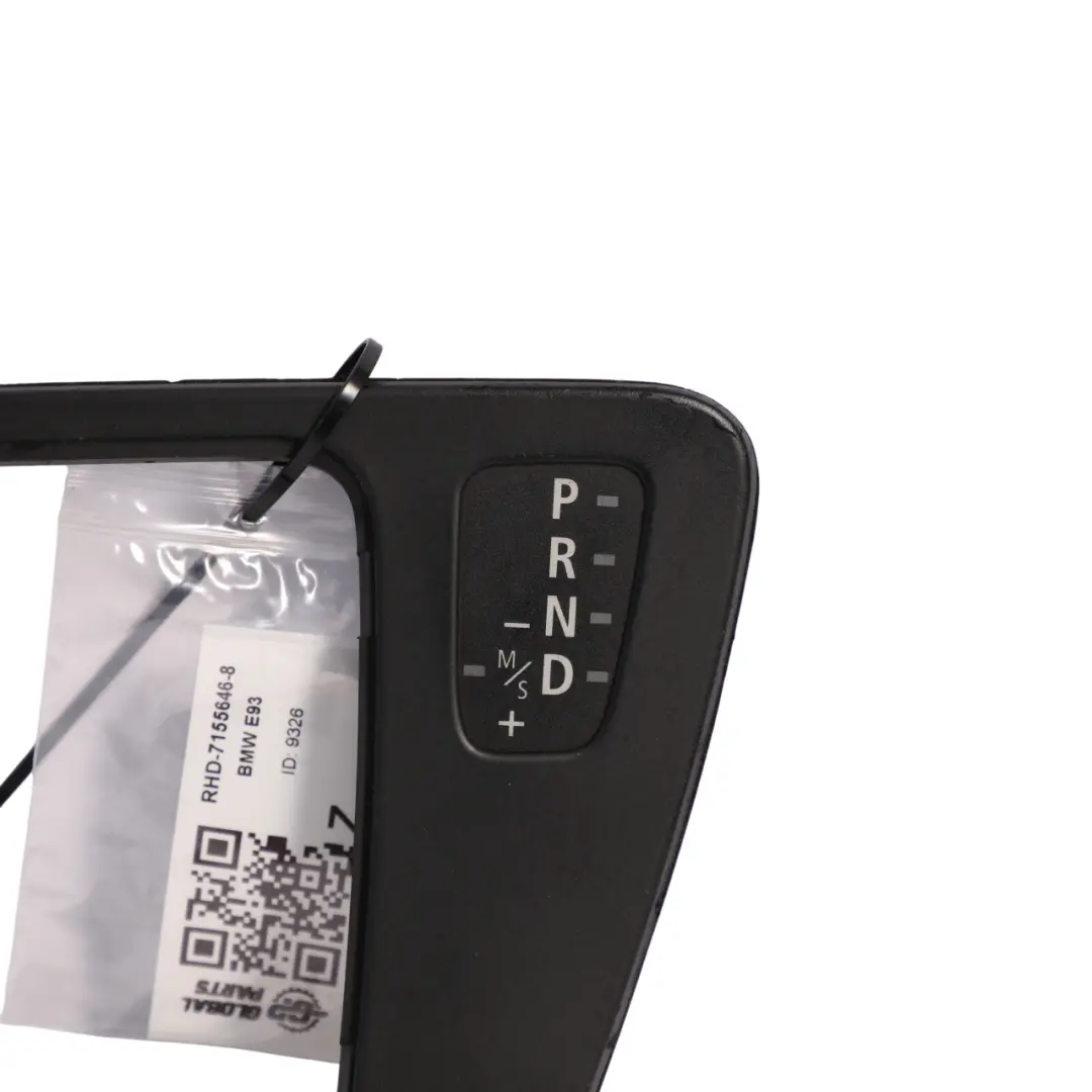 Selector Selecting Lever Surround Cover Black to BMW E90 E91 E92 LCI Gear with Part number 7155646 BMW E90 E91 E92 LCI Gear Selector Selecting Lever Surround Cover Black - SKU RHD-7155646-8 - Part number 7155646
