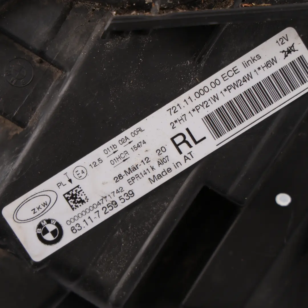 Headlight Headlamp Light Lamp Front Left N/S to BMW F30 F31 with Part number 7259539 BMW F30 F31 Headlight Headlamp Light Lamp Front Left N/S - SKU RHD-7259539 - Part number 7259539