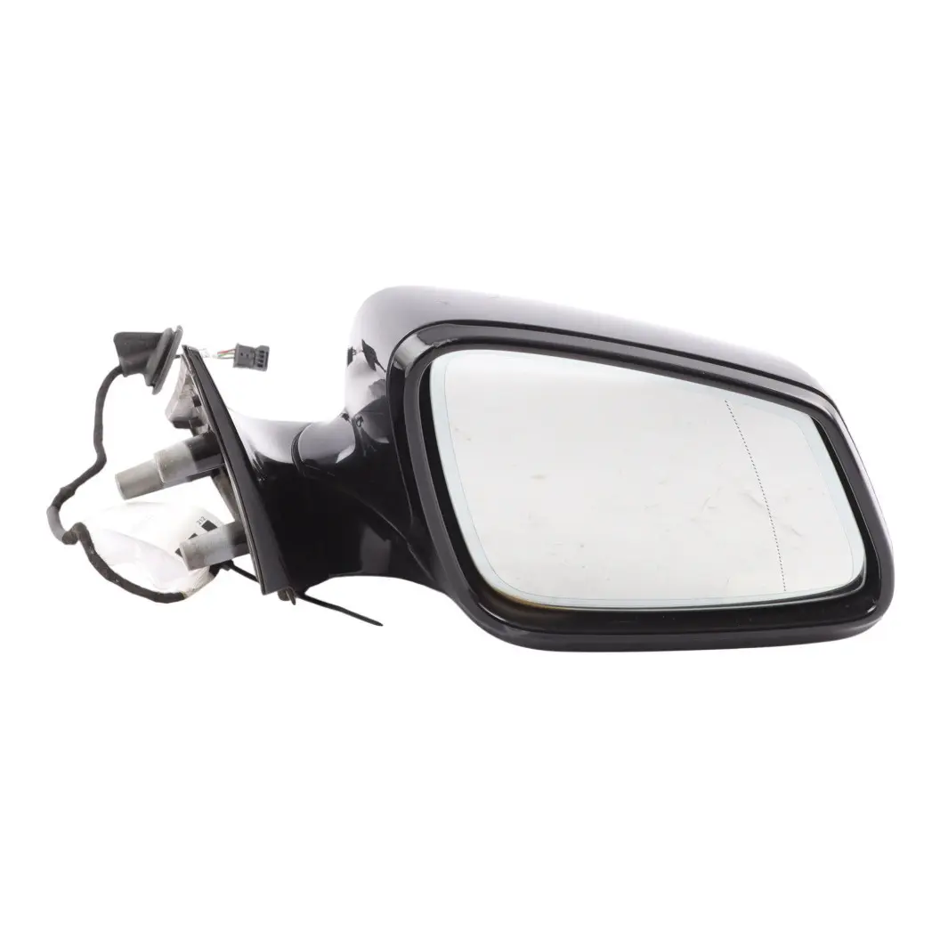 BMW E60 E61 LCI Mirror Wing Auto Dip Right O/S High Gloss Carbonschwarz - 416 - SKU RHD-7283792-CAR - Part number 7283792