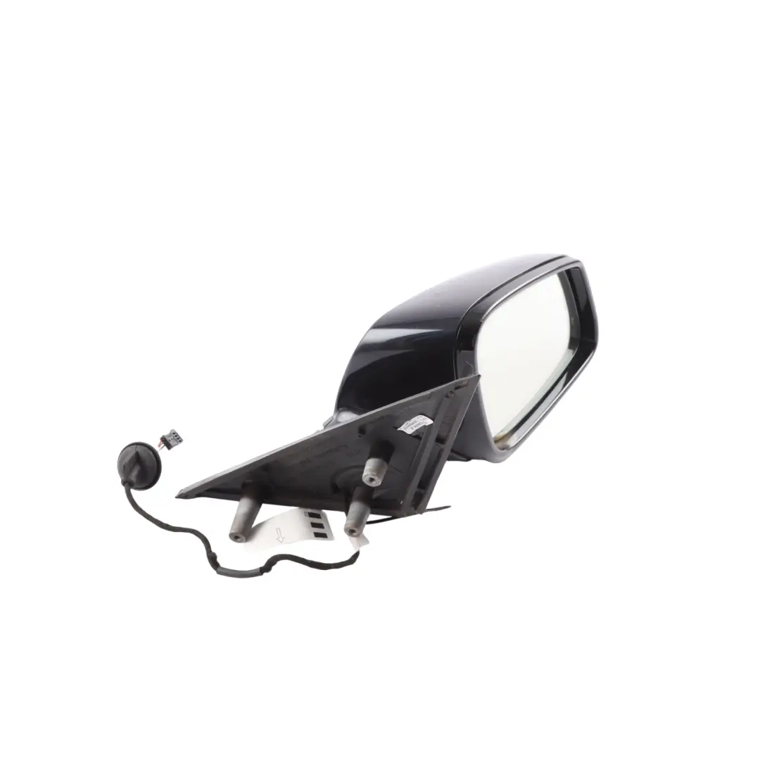 BMW E60 E61 LCI Mirror Wing Auto Dip Right O/S High Gloss Carbonschwarz - 416 - SKU RHD-7283792-CAR - Part number 7283792