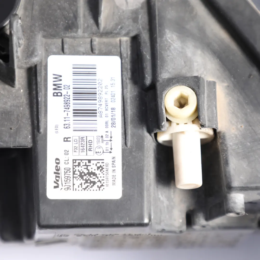 BMW F82 M4 LCI Headlight Headlight Assembly Lamp Adaptive LED Right O/S 7476213 - SKU RHD-7498922-3 - Part number 7498922