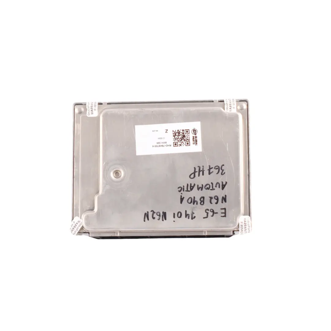 BMW E65 750i N62N 367HP Engine Control ECU Kit DME Automatic - SKU RHD-7549700-4 - Part number 7549700
