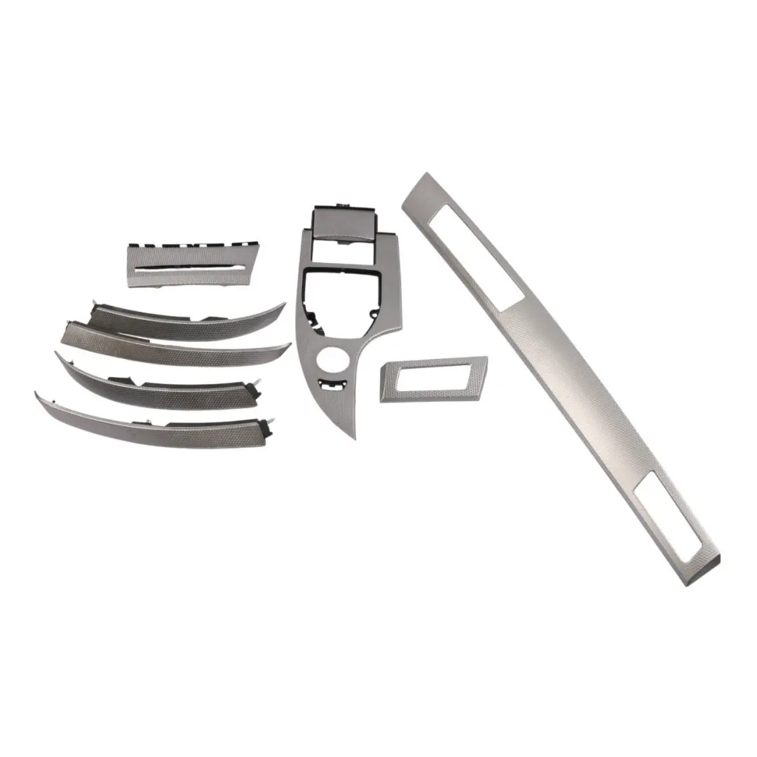 Set Decorative Strip Dashboard Interior Trim Alu Cube Pure to BMW 5 Series E60 E61 with Part number 7899378 BMW 5 Series E60 E61 Set Decorative Strip Dashboard Interior Trim Alu Cube Pure - SKU RHD-7899378 - Part number 7899378