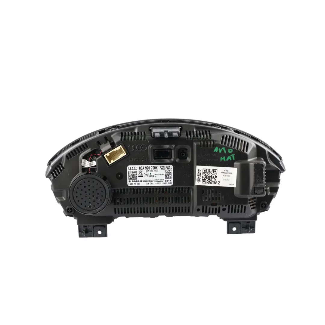 Instrument Cluster Clocks Display Screen Diesel Automatic to Audi Q5 FY with Part number 80A920790K Audi Q5 FY Instrument Cluster Clocks Display Screen Diesel Automatic - SKU 80A920790K - Part number 80A920790K