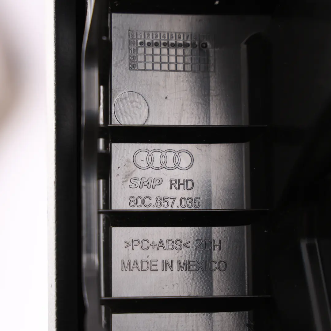 Glove Box Compartment Storage Passenger Side Soul Black to Audi Q5 FY with Part number 80C857035A Audi Q5 FY Glove Box Compartment Storage Passenger Side Soul Black - SKU RHD-80C857035A - Part number 80C857035A