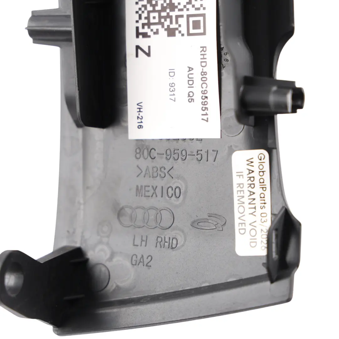 Audi Q5 FY Front Door Window Lifter Regulator Control Switch Left N/S - SKU RHD-80C959517 - Part number 80C959517