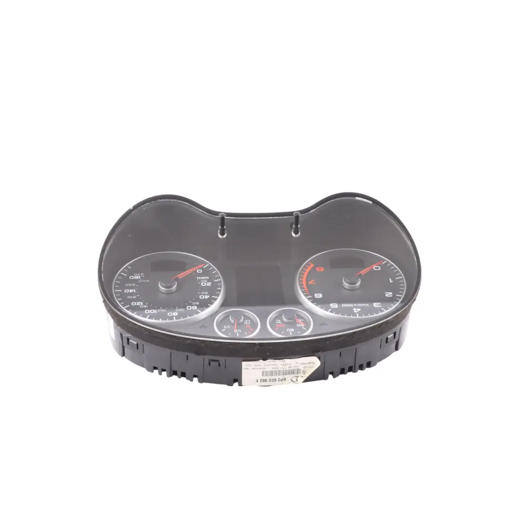Instrument Cluster Speedo Clocks Meter Automatic to Audi A3 8P 1.4 TFSI Petrol with Part number 8P0920982E Audi A3 8P 1.4 TFSI Petrol Instrument Cluster Speedo Clocks Meter Automatic - SKU RHD-8P0920982E-1 - Part number 8P0920982E