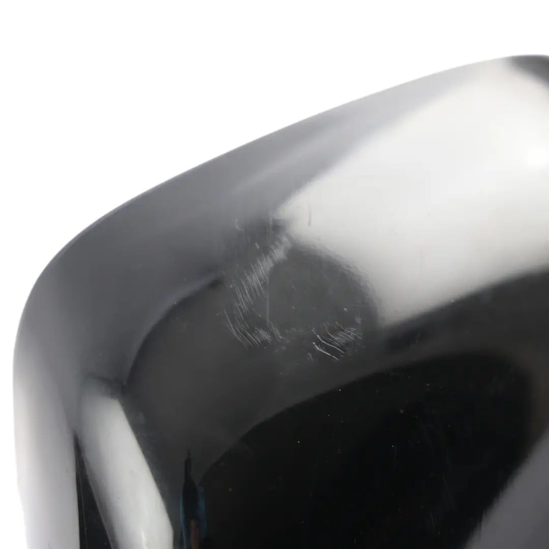 Audi A3 8P Door Wing Mirror Glass Left N/S Brilliant Black Metallic - Y9B - SKU RHD-8P2858531EB-BBL - Part number 8P2858531EB