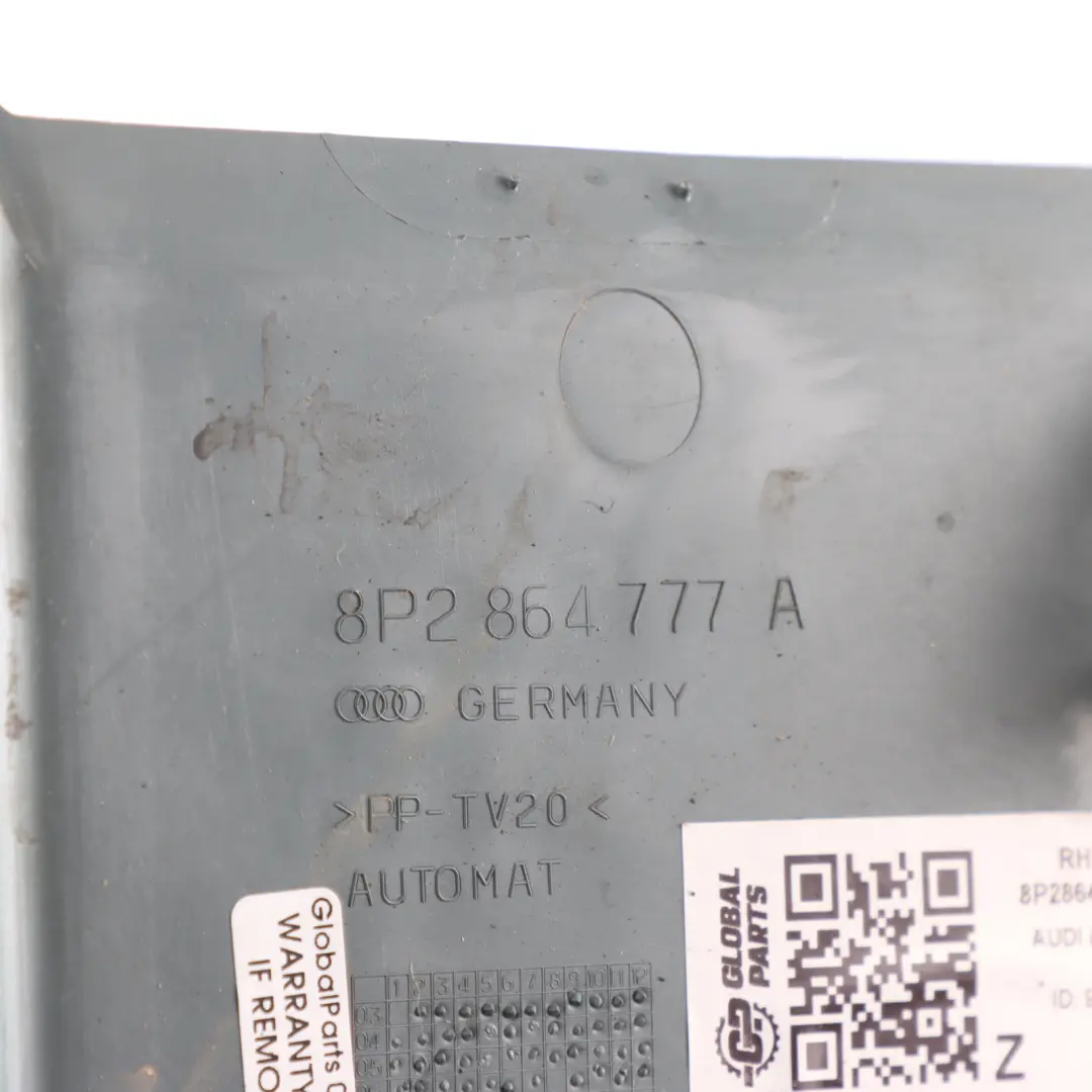 Driver Foot Rest Cover Panel Trim Grey to Audi A3 8P TT 8J with Part number 8P2864777A Audi A3 8P TT 8J Driver Foot Rest Cover Panel Trim Grey - SKU RHD-8P2864777A - Part number 8P2864777A