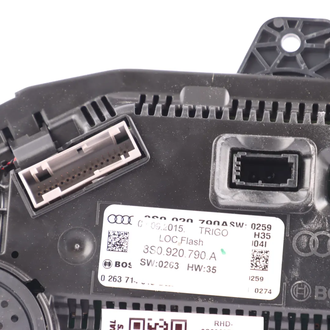 Audi TT 8S Petrol Virtual Instrument Cluster Speedo Clocks Automatic - SKU 8S0920790A - Part number 8S0920790A