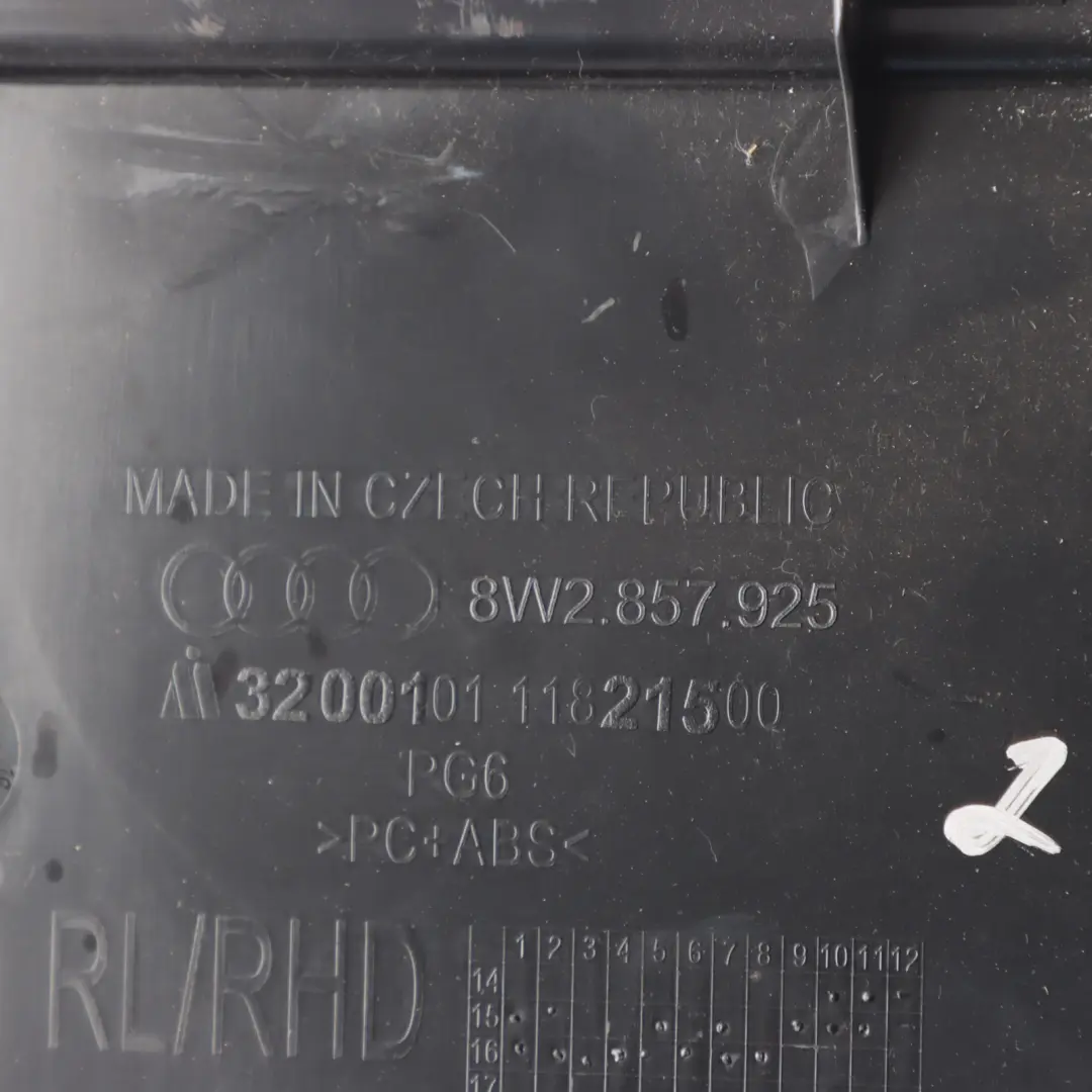 Audi S5 F5 Dashboard Storage Compartment Space - SKU RHD-8W2857925 - Part number 8W2857925