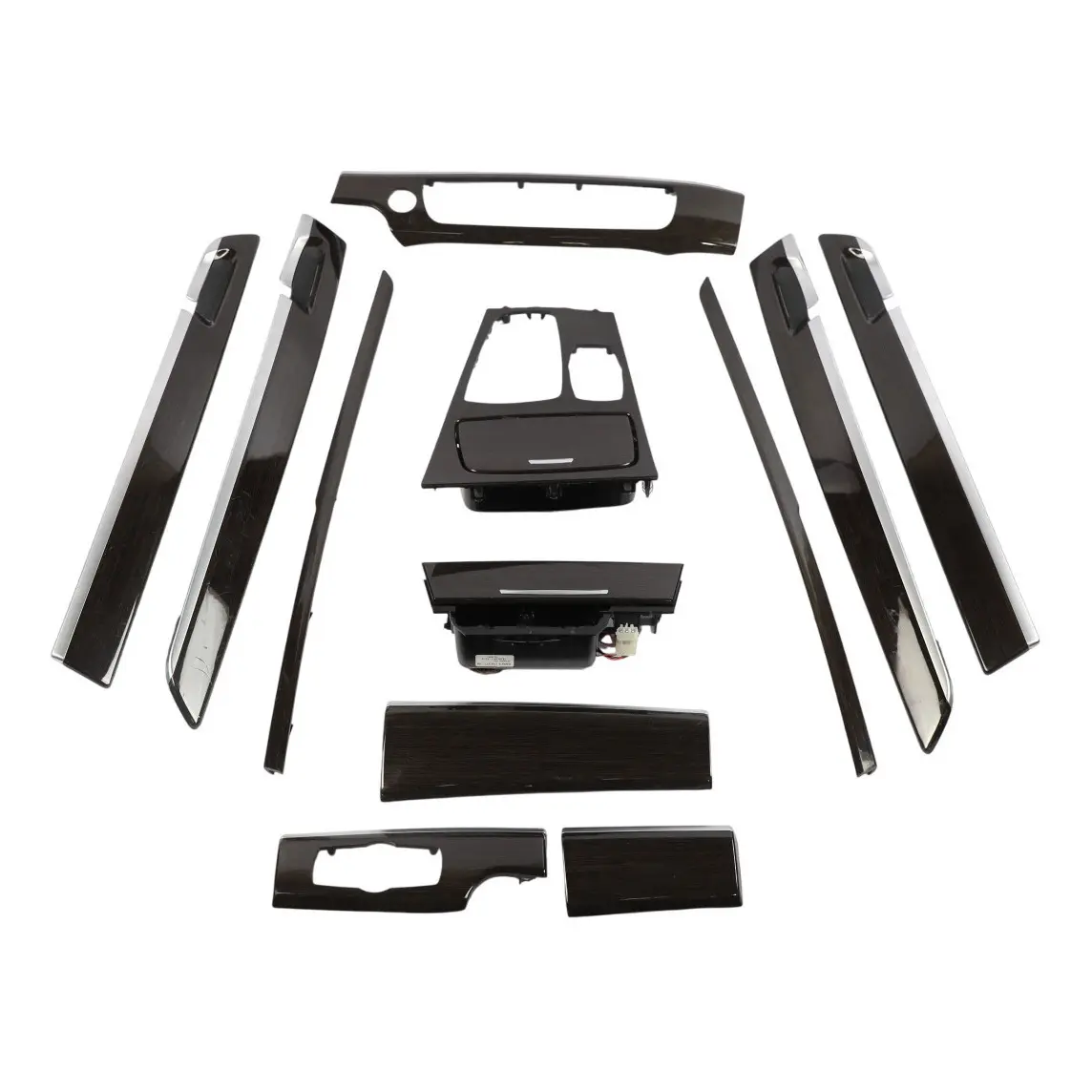 BMW F01 Interior Trim Set Dashboard Console Cover Strip Gleaming Wood Fineline