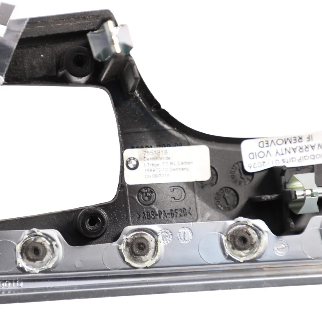 BMW F10 F11 Decor Strip Trim Dashboard Panel Cover Right O/S Carbon - SKU RHD-9166928-2 - Part number 9166928