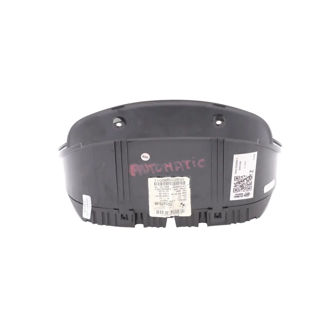 BMW E90 E91 E92 E93 Instrument Cluster Speedo Clocks Petrol Automatic - SKU RHD-9220960-1 - Part number 9220960