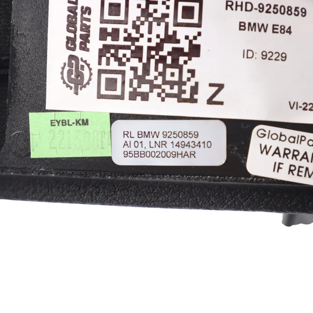 BMW X1 E84 Handbrake Lever Handle Cover Trim Moulding Black - SKU RHD-9250859 - Part number 9250859