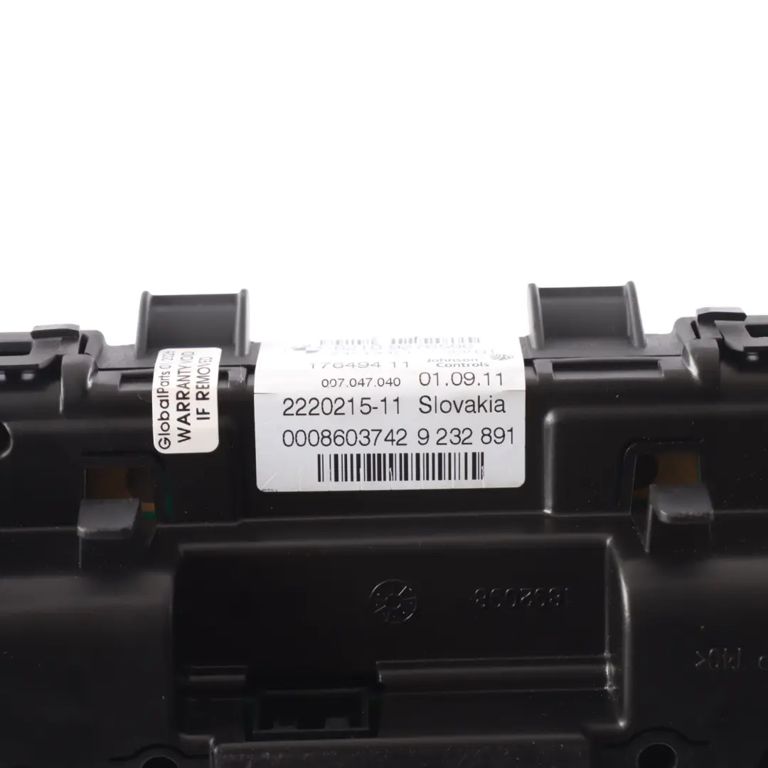 BMW F20 Speedo Clocks Instrument Cluster Manual Petrol 9166822 - SKU RHD-9276596 - Part number 9276596