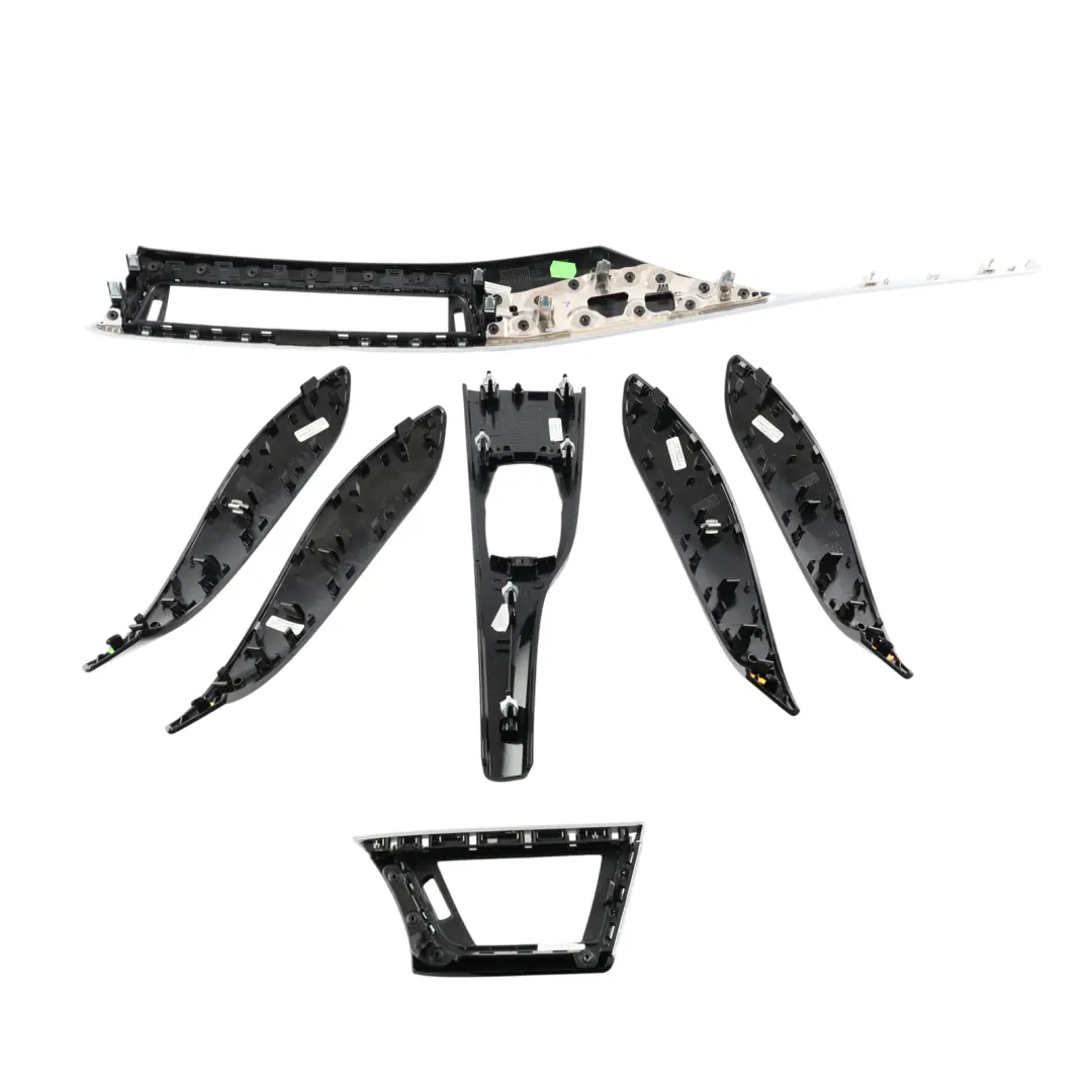 BMW F30 F31 Dashboard Trim Strip Console Cover Panel Perlglanz Chrom Gloss Set - SKU RHD-9318072-1 - Part number 9318072