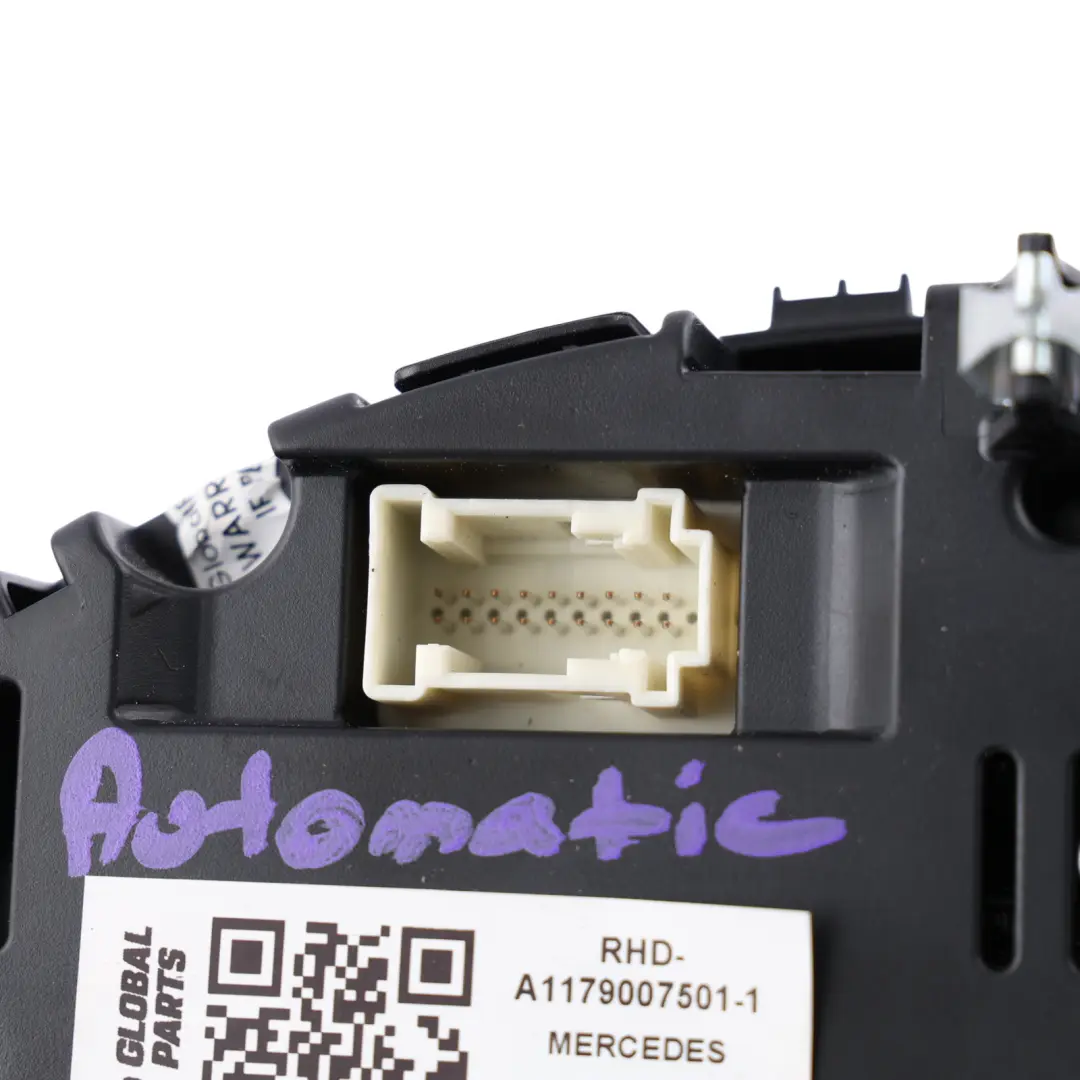 Mercedes C117 Instrument Cluster Speedo Clocks Petrol Automatic - SKU RHD-A1179007501-1 - Part number A1179007501