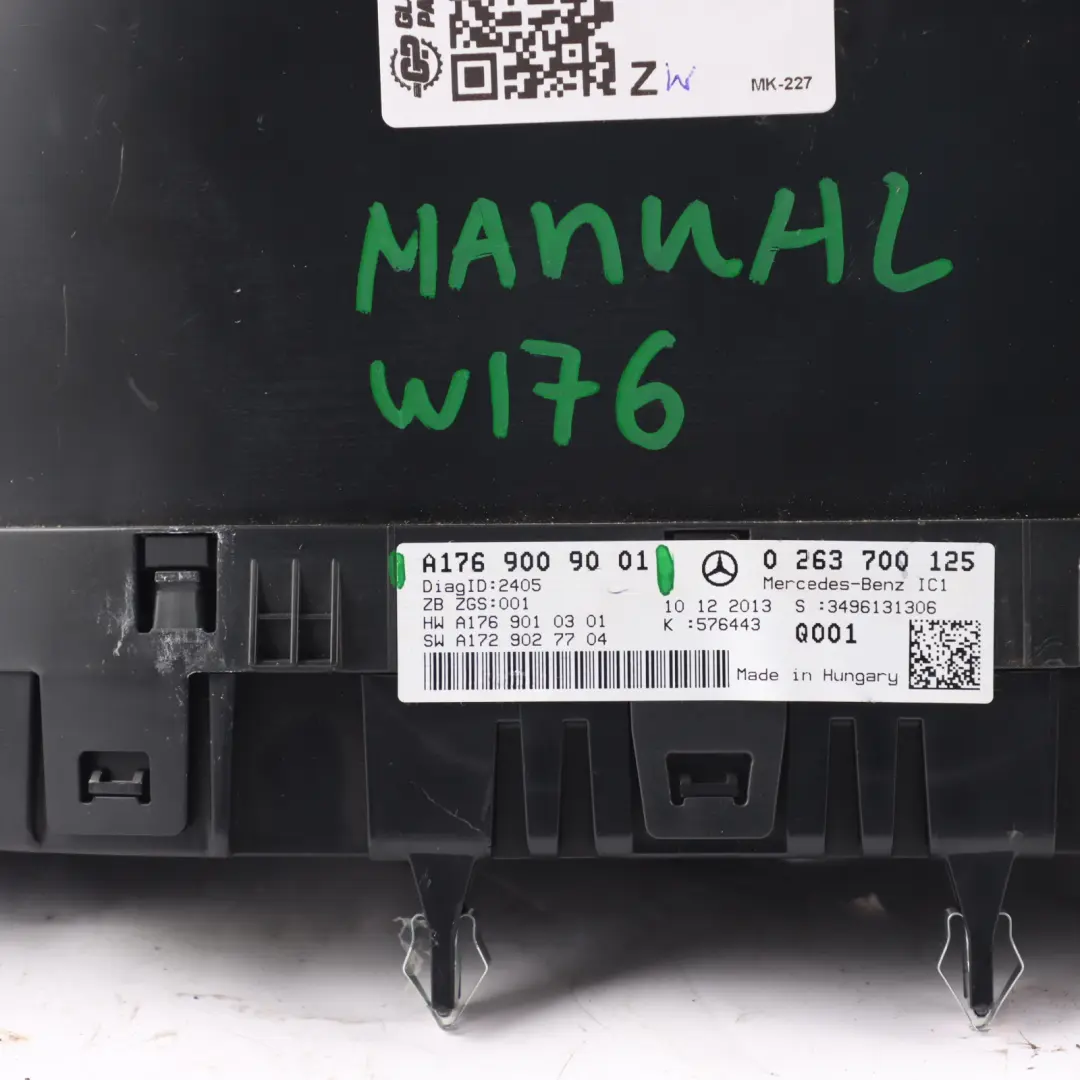Instrument Cluster Spedometer Gauges Automatic to Mercedes W176 Petrol with Part number A1769009001 Mercedes W176 Petrol Instrument Cluster Spedometer Gauges Automatic - SKU rhd-A1769009001-1 - Part number A1769009001