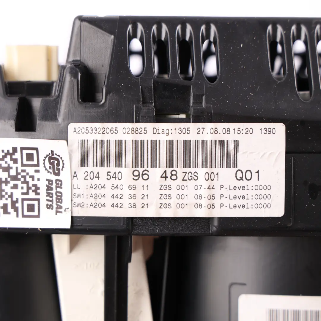 Mercedes W204 Instrument Cluster Speedo Clocks Petrol Manual - SKU RHD-A2045409648 - Part number A2045409648