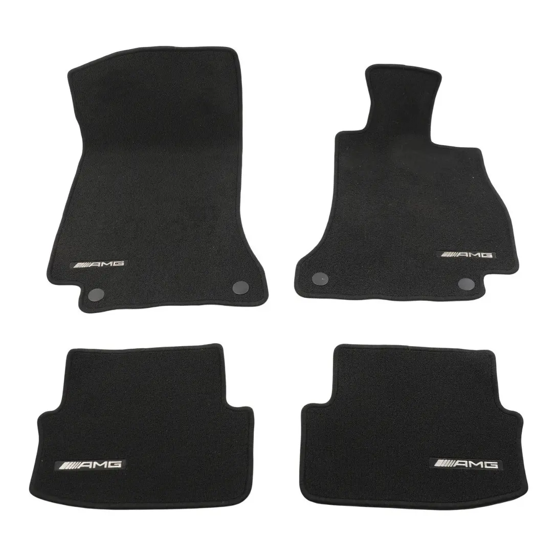 Mercedes W205 AMG Floor Mats Set Interior Front Rear Covers Black A2056802501