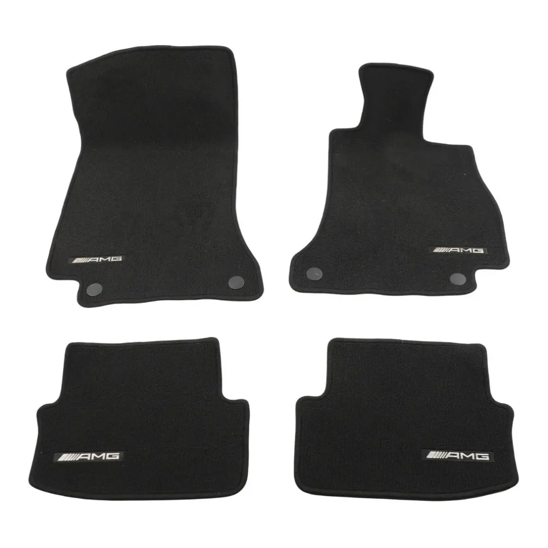 Floor Mats Set Interior Front Rear Covers Black to Mercedes W205 AMG with Part number A2056802501 Mercedes W205 AMG Floor Mats Set Interior Front Rear Covers Black - SKU RHD-A2056802501 - Part number A2056802501