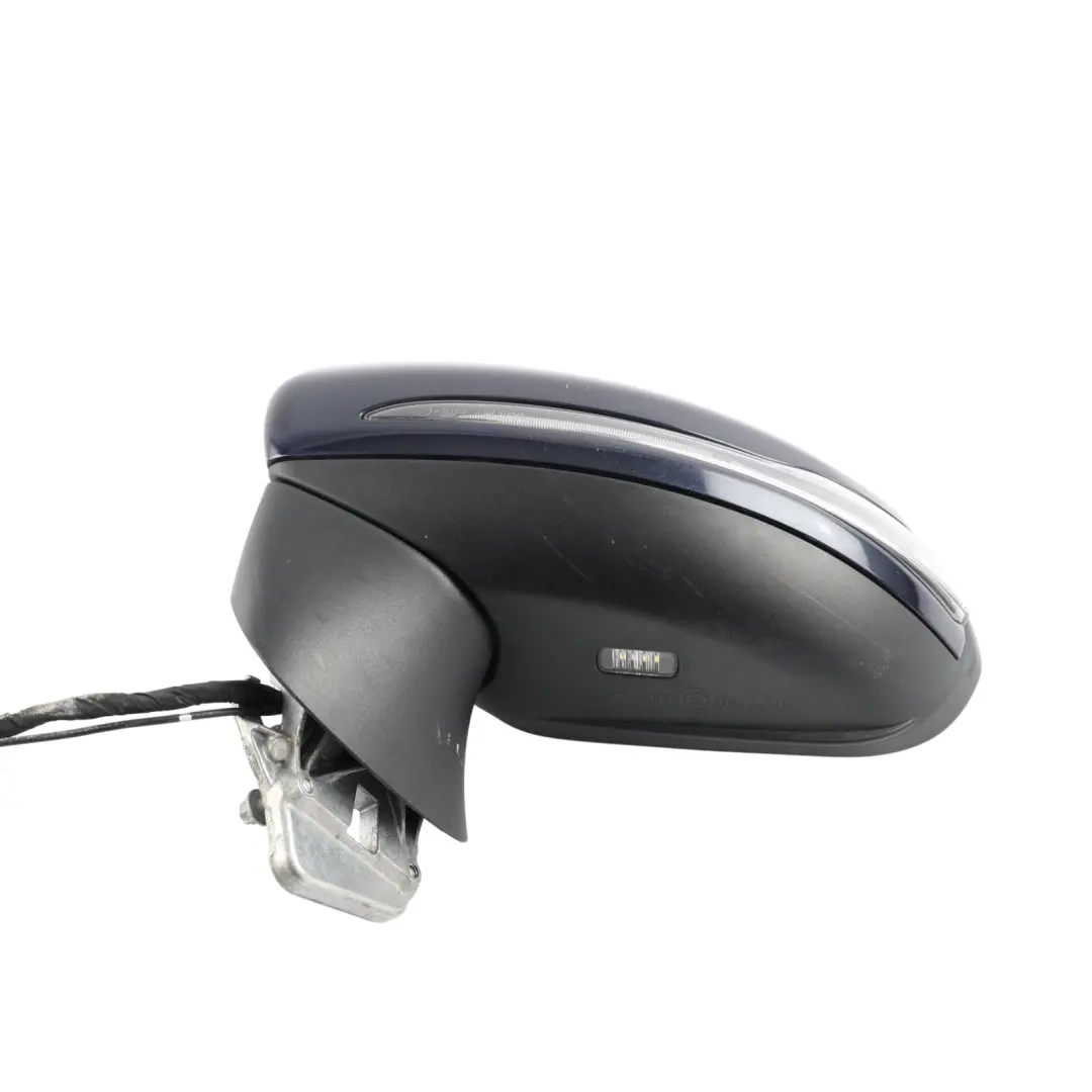Mercedes C205 Wing Mirror Power Fold Distronic Left N/S Cavansite Blue - 890 - SKU RHD-A2058104105-CVB - Part number A2058104105