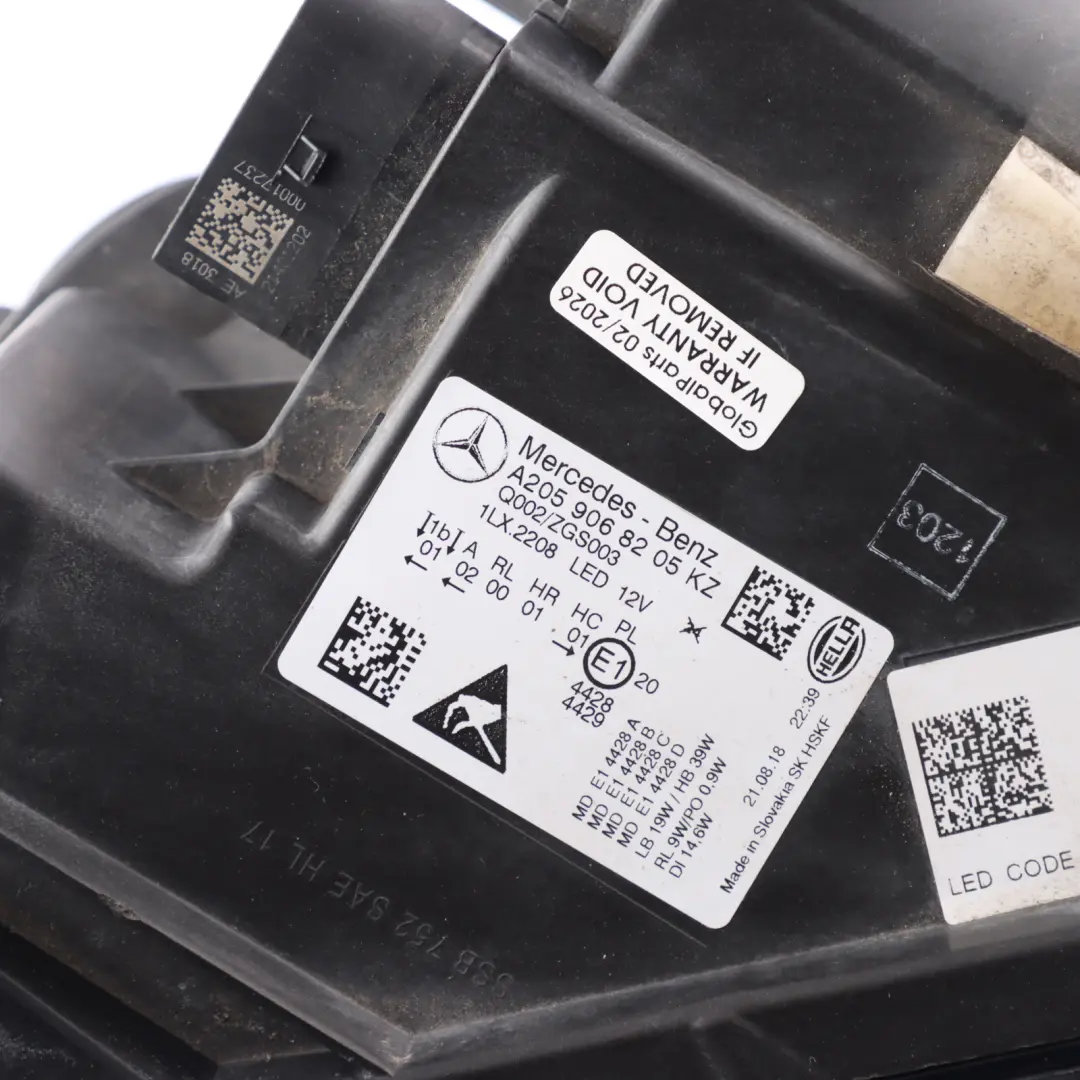 Mercedes C205 Headlight Lamp Front Right O/S LED - SKU RHD-A2059068205 - Part number A2059068205