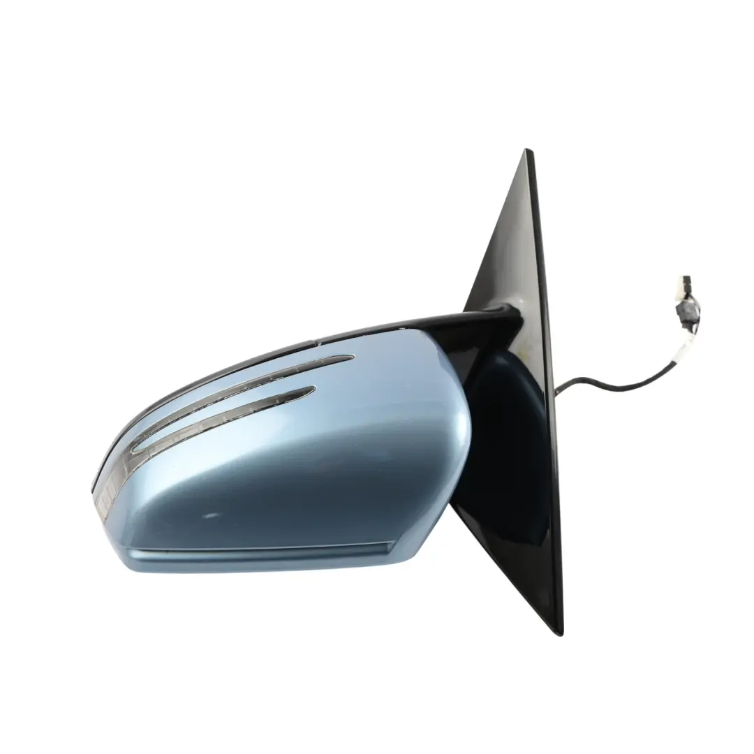 Mercedes W207 Wing Mirror Door Left N/S Indigolite Blue - 230 - SKU RHD-A2078101976-INB - Part number A2078101976