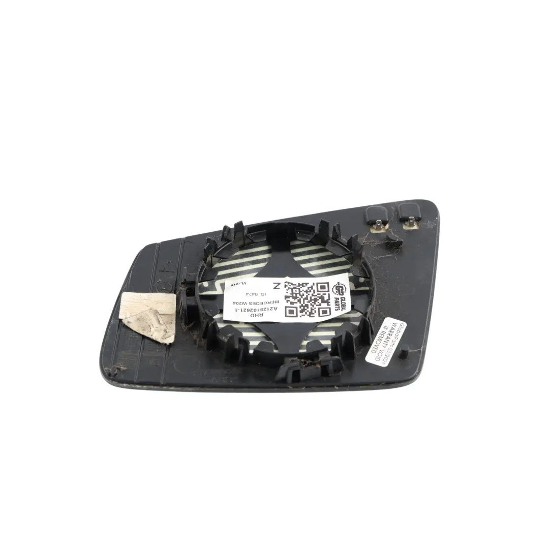 Mercedes W204 W212 Door Wing Mirror Glass Auto Dip Right O/S - SKU RHD-A2128102621-1 - Part number A2128102621