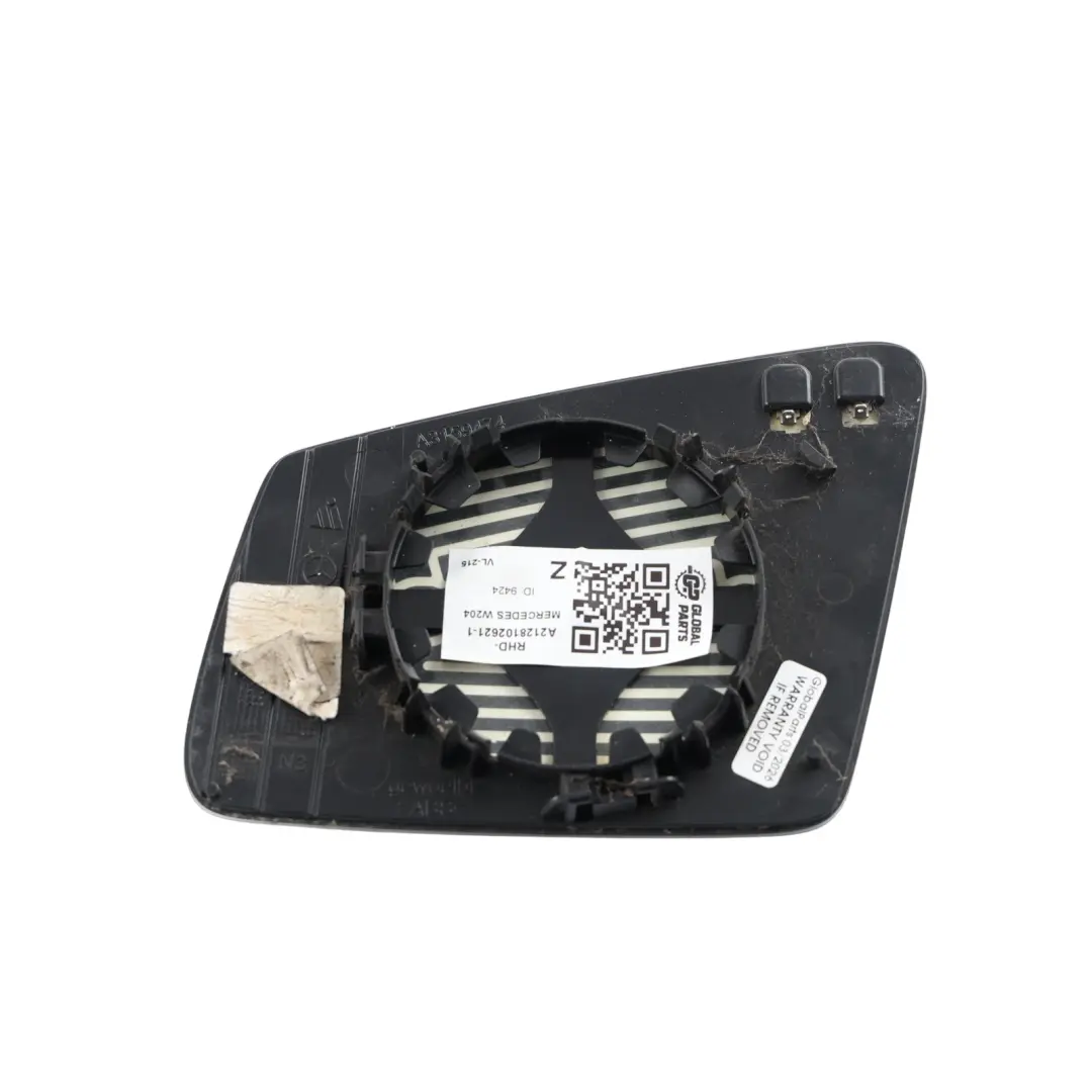 Mercedes W204 W212 Door Wing Mirror Glass Auto Dip Right O/S - SKU RHD-A2128102621-1 - Part number A2128102621