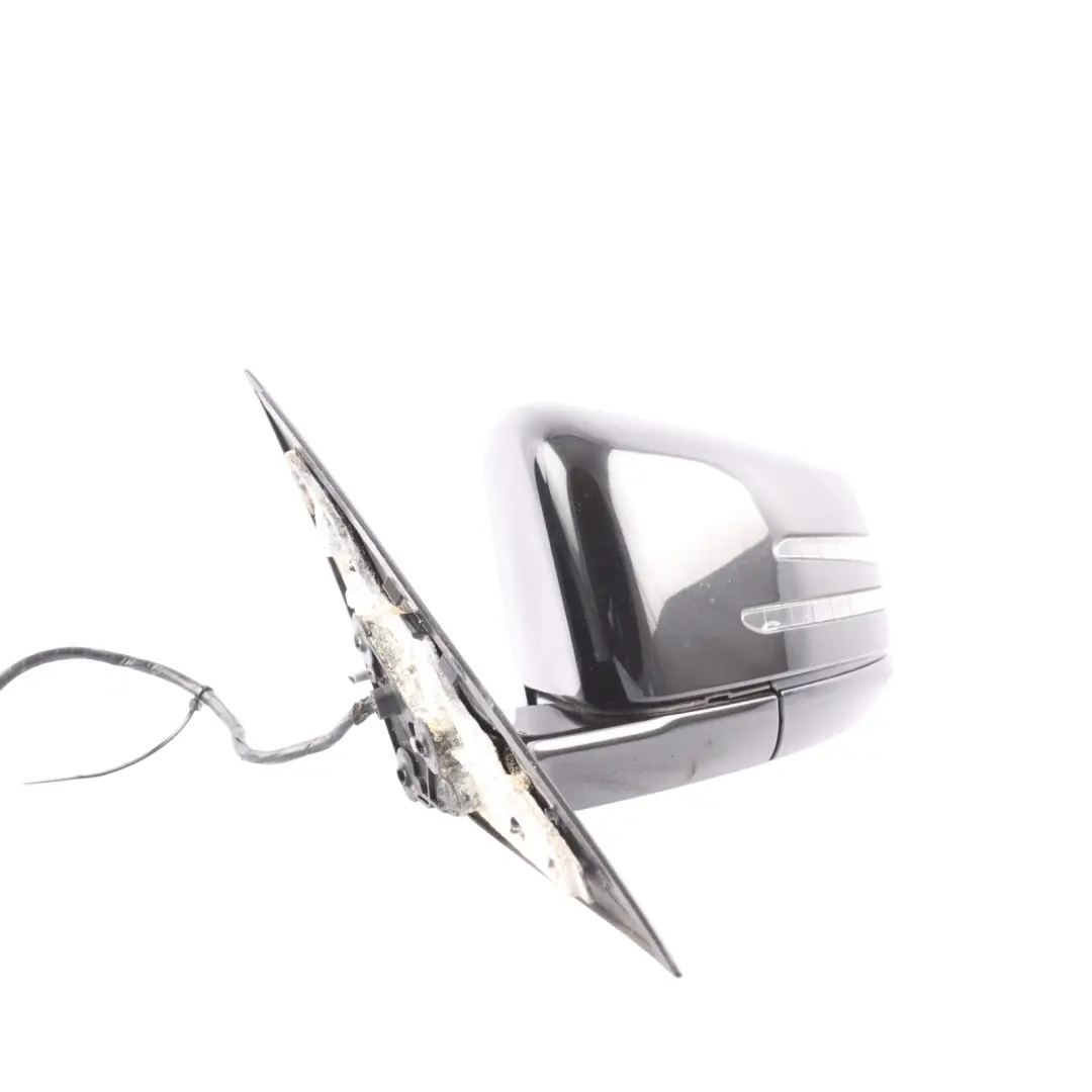 Mercedes W221 Door Wing Mirror Electric Left N/S Obsidian Black - 197 - SKU RHD-A2218101176-OB - Part number A2218101176