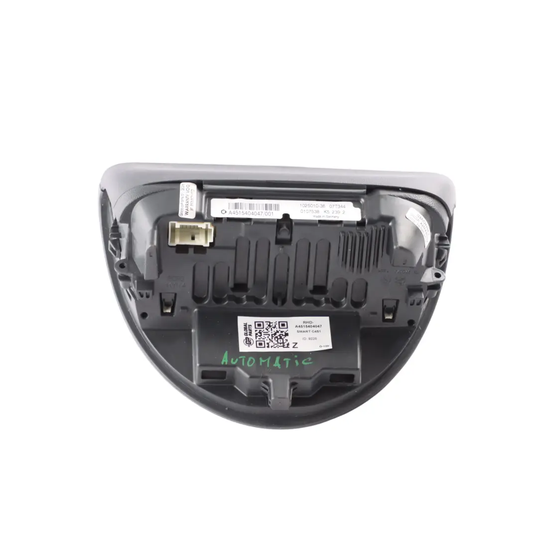 Smart C451 Instrument Cluster Speedo Clocks Meter Automatic Petrol - SKU RHD-A4515404047 - Part number A4515404047