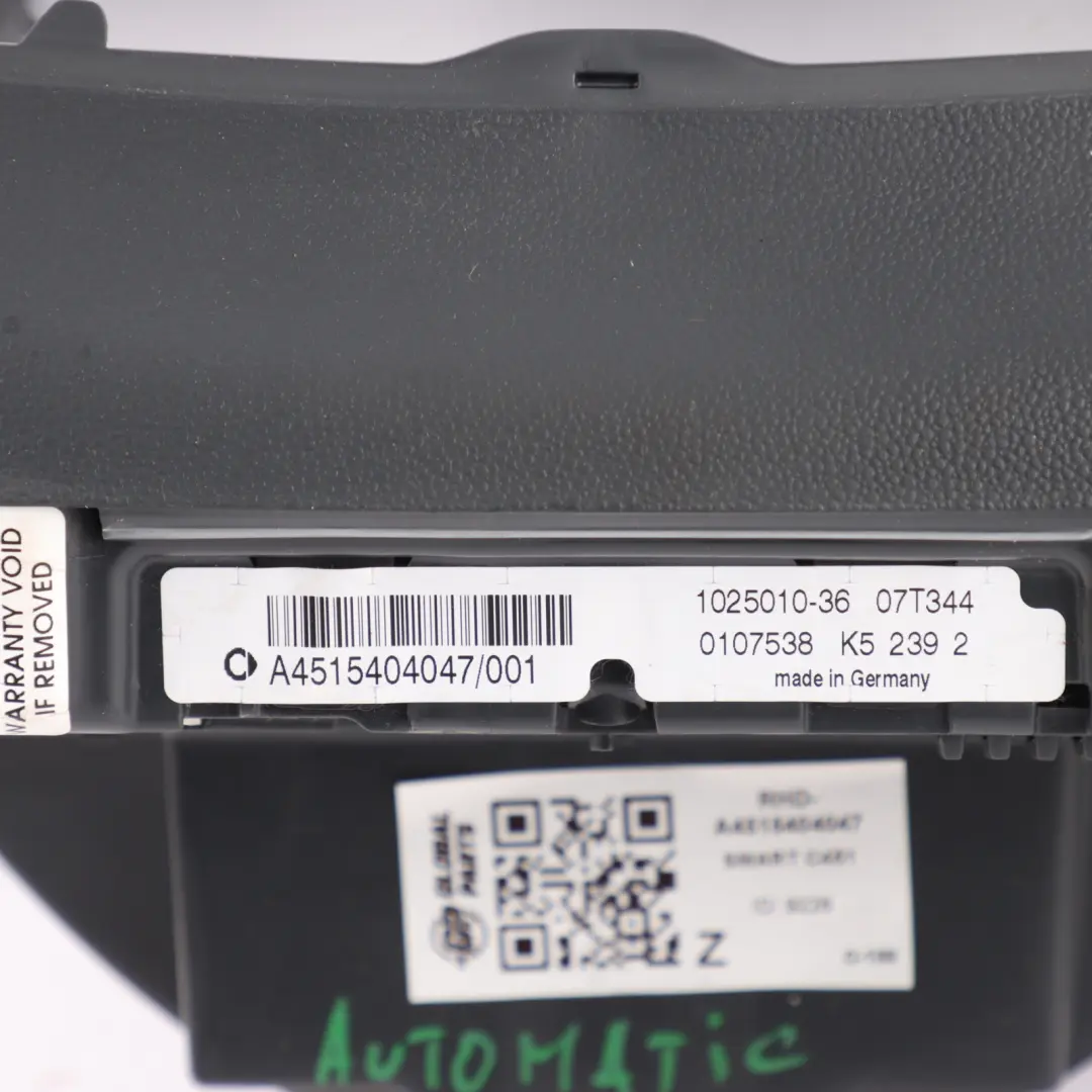 C451 Instrument Cluster Speedo Clocks Meter Automatic Petrol to Smart with Part number A4515404047 Smart C451 Instrument Cluster Speedo Clocks Meter Automatic Petrol - SKU RHD-A4515404047 - Part number A4515404047