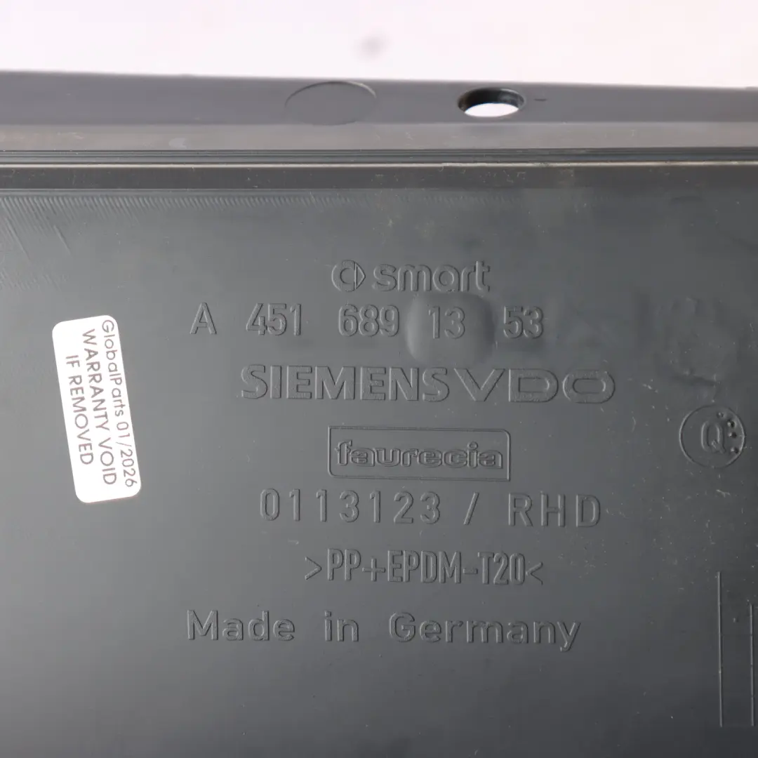 C451 Glove Box Lower Part Dashboard Storage Left N/S to Smart Fortwo with Part number A4516891353 Smart Fortwo C451 Glove Box Lower Part Dashboard Storage Left N/S - SKU RHD-A4516891353 - Part number A4516891353