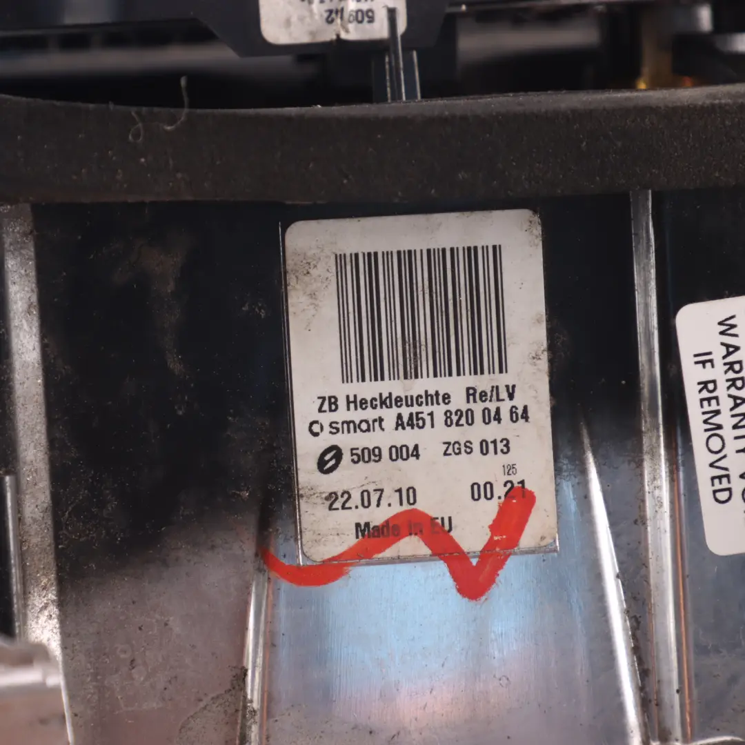 Smart A451 Rear Tail Lamp Light Right O/S - SKU RHD-A4518200464 - Part number A4518200464