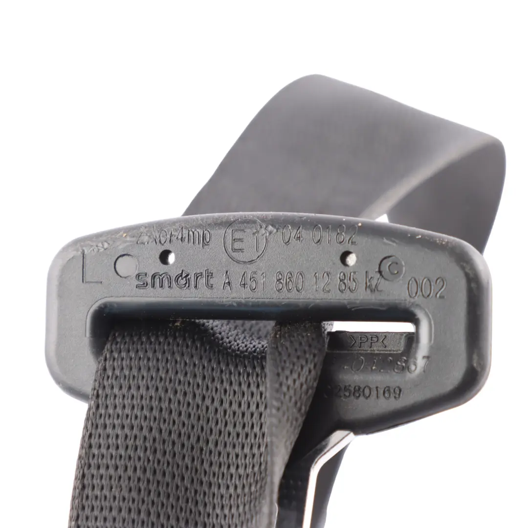 C451 Seat Belt Front Left N/S Seatbelt Black to Smart Fortwo with Part number A4518601285 Smart Fortwo C451 Seat Belt Front Left N/S Seatbelt Black - SKU RHD-A4518601285 - Part number A4518601285