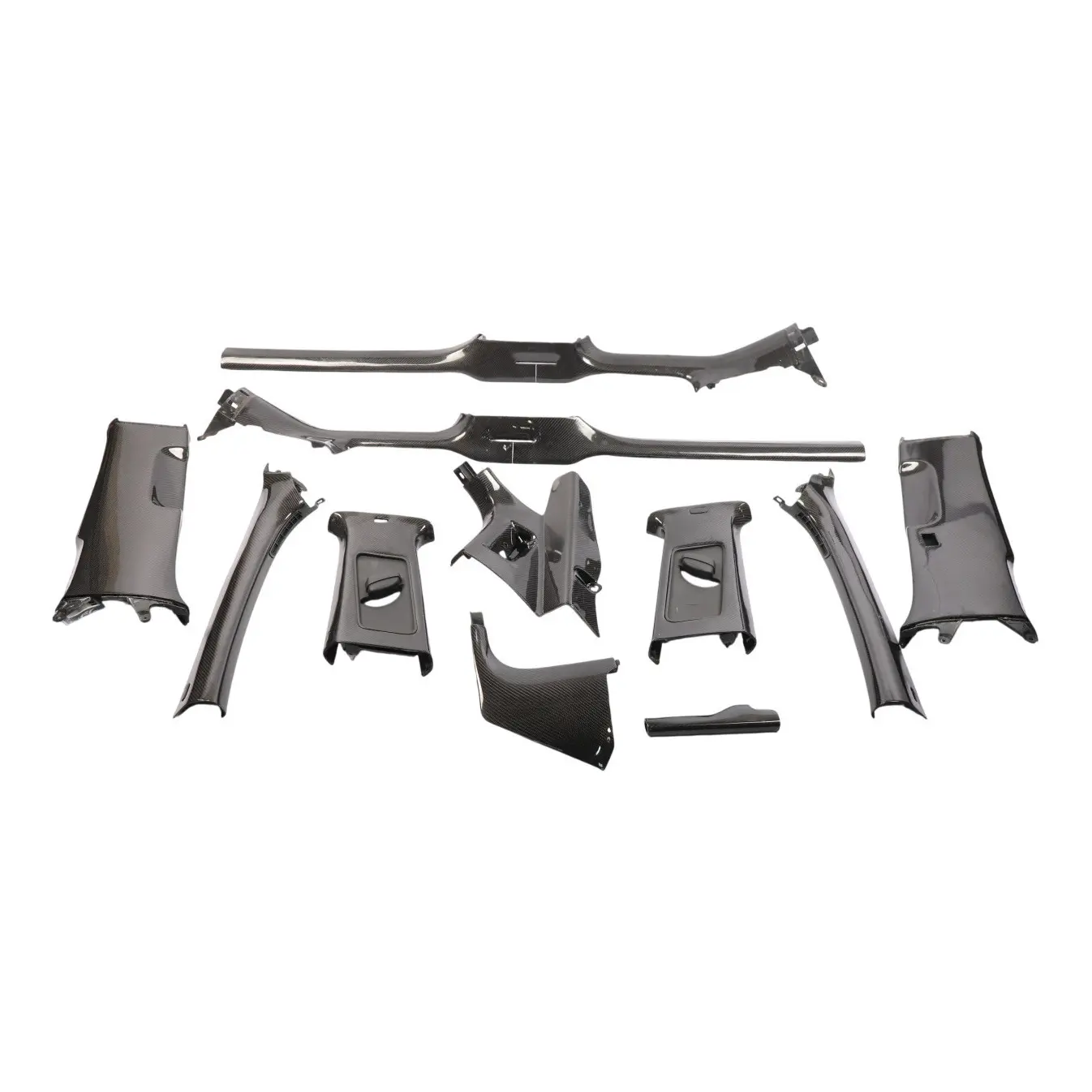 VW Golf Mk7 Interior Lining Trims Pillars Headlining Cover Front Rear Set Carbon