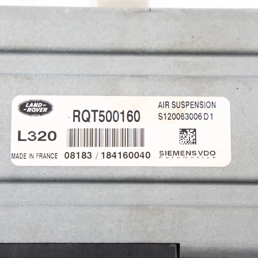Suspension Control Module Unit ECU to Range Rover L320 Air with Part number RQT500160 Range Rover L320 Air Suspension Control Module Unit ECU - SKU RQT500160 - Part number RQT500160