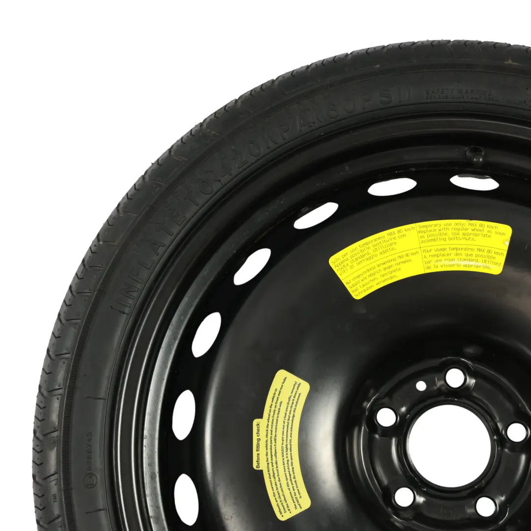  Roue De Secours Jante Acier 145/60 R20 ET17 4,5J 20" - SKU SPAREWHEEL - Numéro de pièce SPAREWHEEL