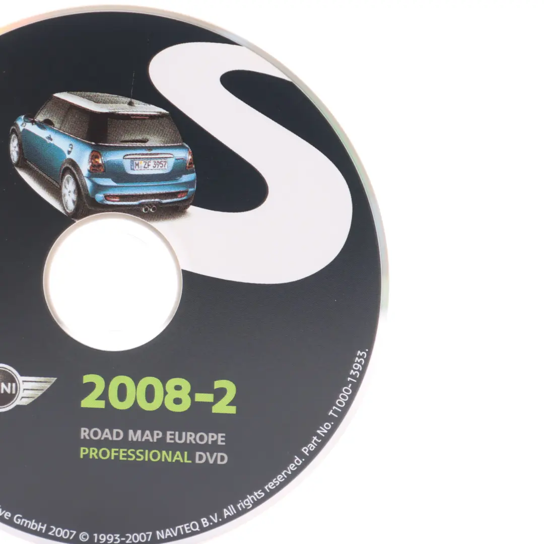 Mini Cooper S R56 Road Map Europe Professional 2008-2 - SKU T1000-13933 - Part number T1000