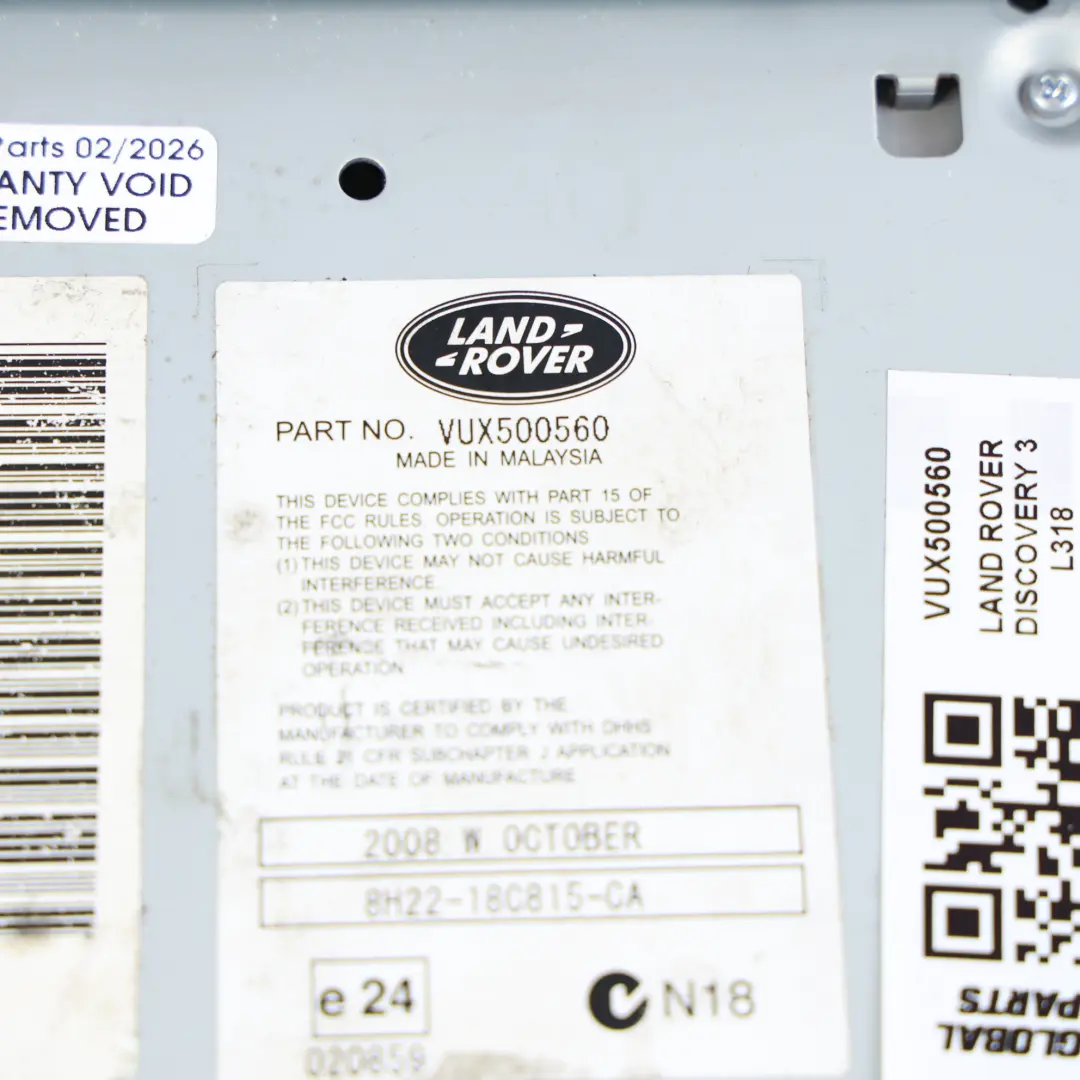 Autoradio CD Stéréo Land Rover Discovery 3 L319 pour à propos du numéro de pièce VUX500560 Autoradio CD Stéréo Land Rover Discovery 3 L319 - SKU VUX500560 - Numéro de pièce VUX500560