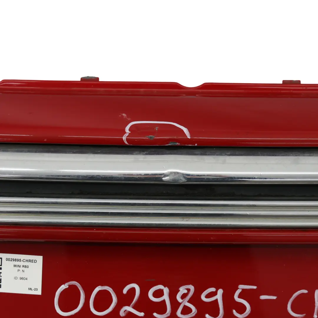 Complete Front Bumper Trim Panel Covering Chili Red - 851 to Mini R50 with Part number 0029895 Mini R50 Complete Front Bumper Trim Panel Covering Chili Red - 851 - SKU 0029895-CHRED - Part number 0029895