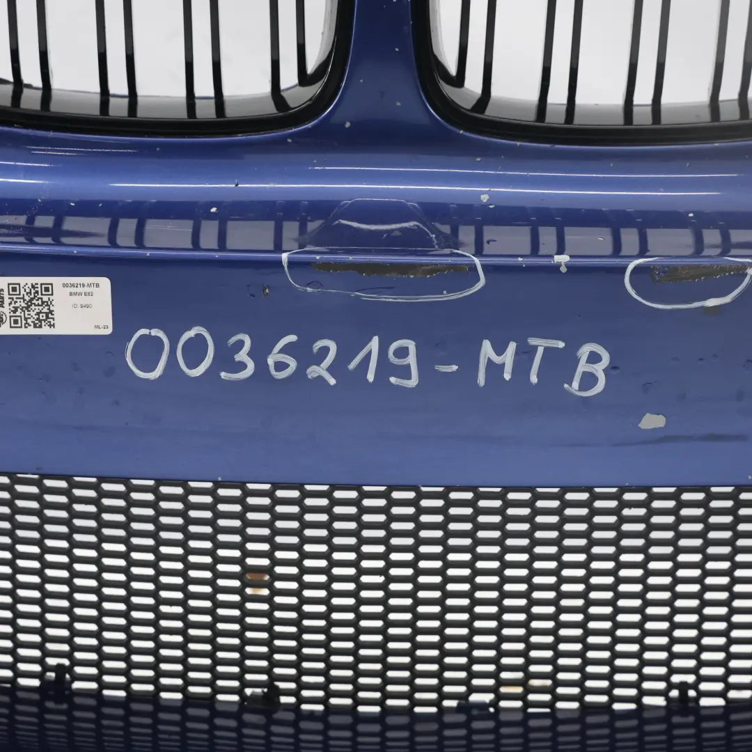BMW E82 E88 Front Bumper M Sport Trim Panel Montegoblau Metallic - A51 - SKU 0036219-MTB - Part number 0036219