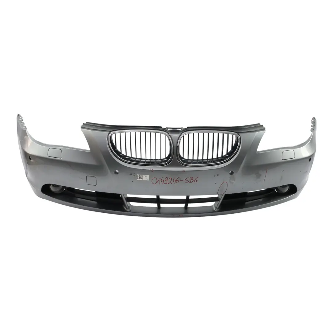 BMW E60 E61 Zderzak Przedni Silbergrau Srebrny Szary Metalik - A08 - SKU 0149246-SBG - Numer Części 0149246