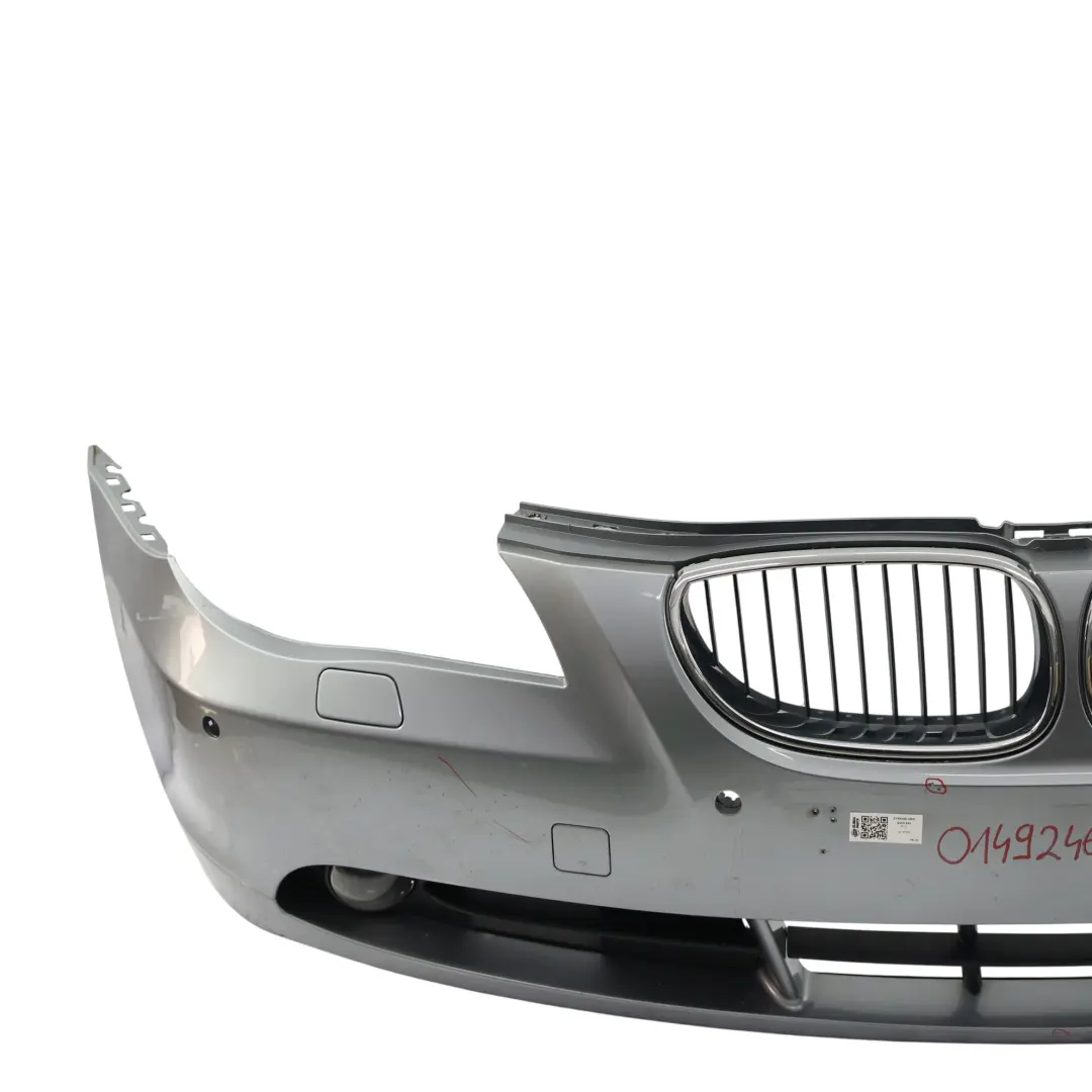 BMW E60 E61 Front Bumper Trim Panel Silbergrau Grey Metallic - A08 - SKU 0149246-SBG - Part number 0149246