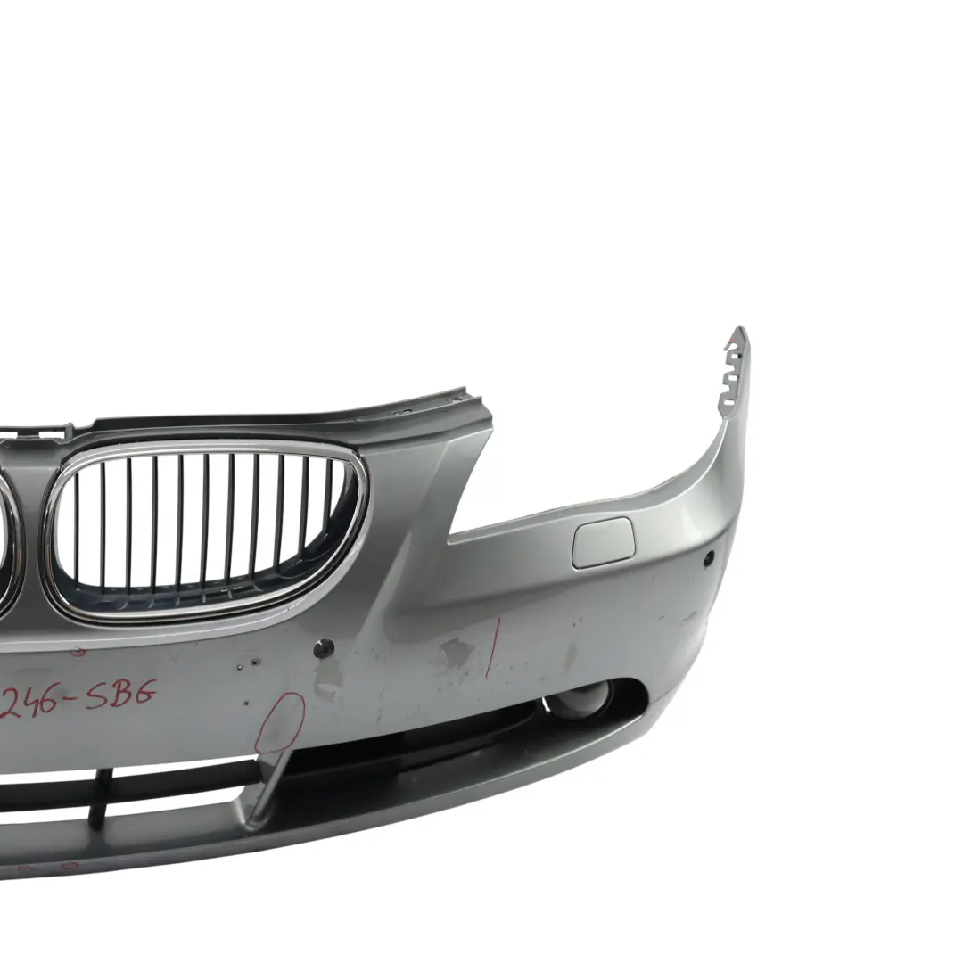BMW E60 E61 Zderzak Przedni Silbergrau Srebrny Szary Metalik - A08 - SKU 0149246-SBG - Numer Części 0149246